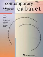 Contemporary Cabaret: 31 Songs in Today's Repertoire Sung by Major Artists