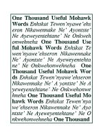 One Thousand Useful Mohawk Words