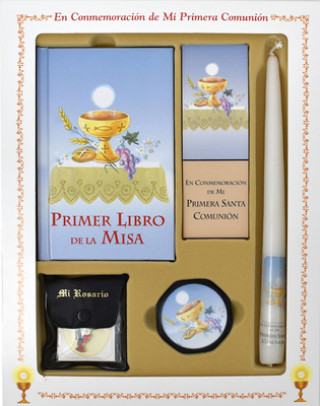 Primer Libro de la Misa Deluxe Boys Set [With Taper Candle, Rosary, Communion Supplies]