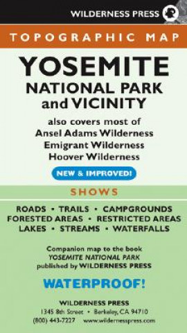 Topographic Yosemite National Park and Vicinity