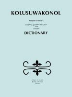Kolusuwakonol: Passamaquoddy-Maliseet & English Dictionary