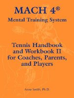 Mach 4 Mental Training System Tennis Handbook and Workbook II for Coaches, Parents, and Players