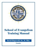 The Joshua Ministry School of Evangelism Training Manual Id# 6029918