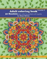 Adult Coloring Book 50 Mandala stress relieving patterns with quotes