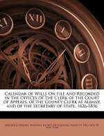 Calendar of Wills On File and Recorded in the Offices of the Clerk of the Court of Appeals, of the County Clerk at Albany, and of the Secretary of Sta