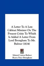 A Letter To A Late Cabinet Minister On The Present Crisis