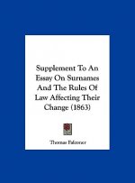 Supplement To An Essay On Surnames And The Rules Of Law Affecting Their Change (1863)