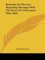 Remarks On The Law Regarding Marriage With The Sister Of A Deceased Wife (1845)