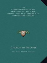 The Corrected Report Of The Proceedings At The Public Meeting Held At Freemasons Hall (LARGE PRINT EDITION)
