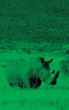 Alive! white rhino - Green duotone - Photo Art Notebooks (5 x 8 series)