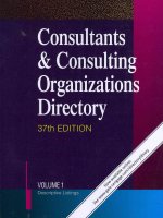 Consultants & Consulting Organizations Directory