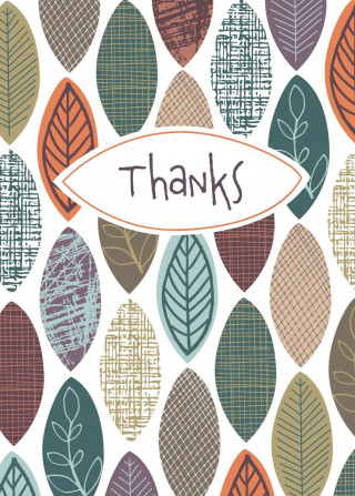 Leaf Patterns Thank You Cards [With 12 Envelopes]