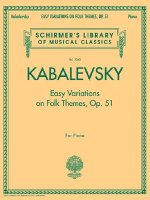 Easy Variations on Folk Themes, Op. 51: For Piano