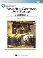 Favorite German Art Songs - Volume 2: The Vocal Library Low Voice