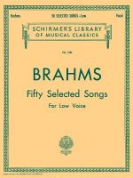 Brahms 50 Selected Songs for Low Voice