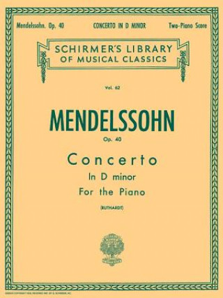 Felix Mendelssohn-Bartholdy Concerto in D Minor