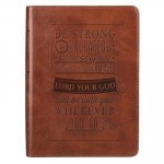 Journal Lux-Leather Be Strong & Courageous Josh 1: 9