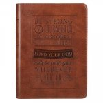 Journal Lux-Leather Be Strong & Courageous Josh 1: 9