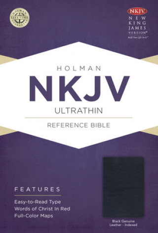 NKJV Ultrathin Reference Bible, Black Genuine Leather Indexed