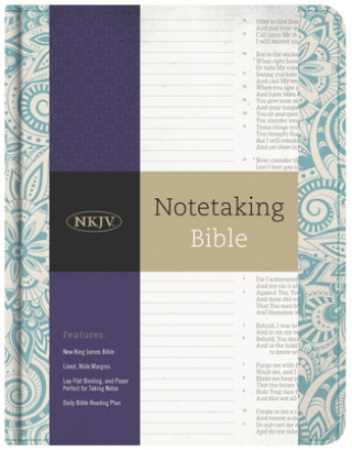 NKJV Notetaking Bible, Blue Floral