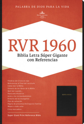 Rvr 1960 Biblia Letra Super Gigante, Negro Piel Fabricada