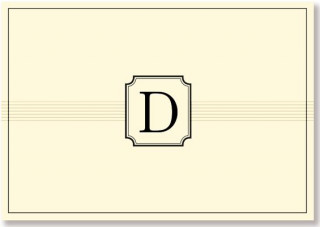 Monogram Note Cards 'd' (Stationery, Boxed Cards)