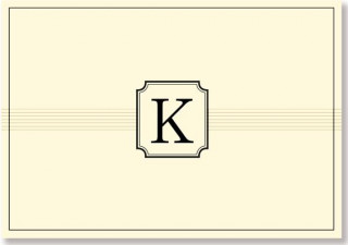 Monogram Note Cards 'k' (Stationery, Boxed Cards)