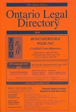 Ontario Legal Directory 2010: 2010