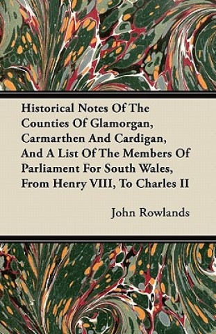 Historical Notes Of The Counties Of Glamorgan, Carmarthen And Cardigan, And A List Of The Members Of Parliament For South Wales, From Henry VIII, To C