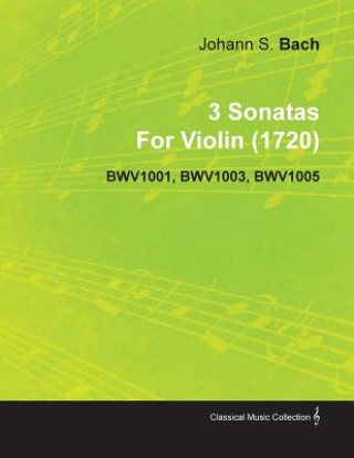 3 Sonatas by Johann Sebastian Bach for Violin (1720) Bwv1001, Bwv1003, Bwv1005