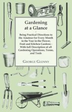 Gardening at a Glance being Practical Directions to the Amateur for every Month in the Year in the Flower, Fruit and Kitchen Gardens - With full Descr
