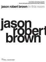 Jason Robert Brown - In This Room: Vocal Duet and String Quartet Plus Piano/Vocal Duet Version Score and Parts