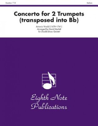 Concerto for 2 Trumpets (Transposed Into B-Flat): Score & Parts