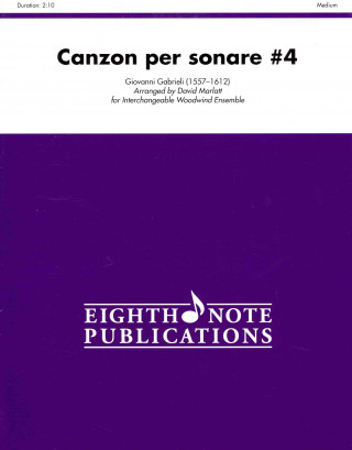 Canzon Per Sonare #4: Score & Parts