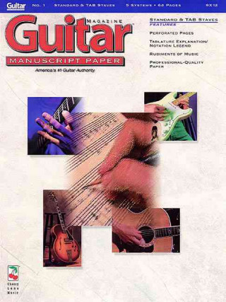 Guitar(tm) Magazine Manuscript Paper - #1 Standard & Tab Staves - 9 Inch. X 12 Inch.: Guitar Manuscript Paper