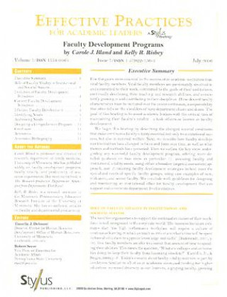 Effective Practices for Academic Leaders Volume 1 Issue 7: Faculty Development Programs