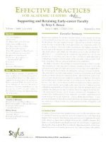 Effective Practices for Academic Leaders Volume 1 Issue 9: Supporting and Retaining Early-Career Faculty