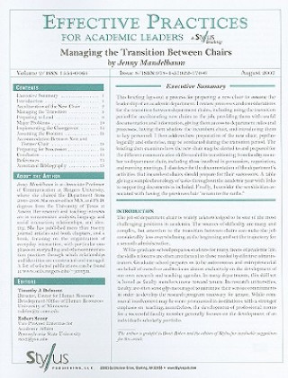 Effective Practices for Academic Leaders, Volume 2 Issue 8