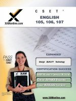 CSET English teacher certification exam: 105, 106, 107