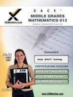 GACE Middle Grades Mathematics 013 Teacher Certification Exam