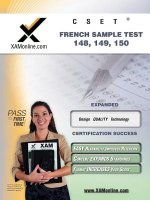 Cset French Sample Test 149, 150 Teacher Certification Test Prep Study Guide