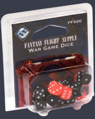 Fantasy Flight Supply Wargame Dice, Red and Black