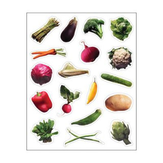Vegetables Shape Stickers: Photographic