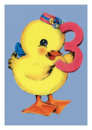 Duckling Third Birthday Card [With 6 Envelopes]