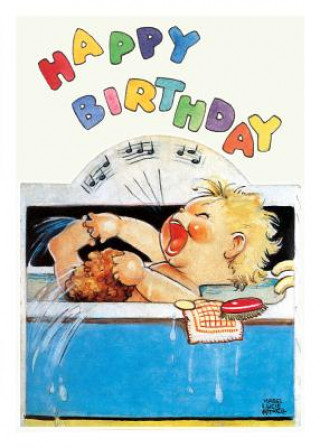 Baby Singing in the Bath Birthday Card [With 6 Envelopes]