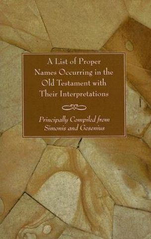 List of Proper Names Occurring in the Old Testament with Their Interpretations
