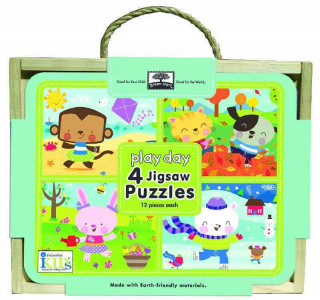 Green Start Jigsaw Puzzle Box Sets: Play Day (4 - 12 Piece Puzzles)