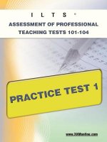 Ilts Assessment of Professional Teaching Tests 101-104 Practice Test 1