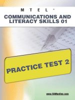 Mtel Communication and Literacy Skills 01 Practice Test 2