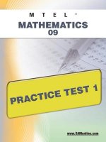 Mtel Mathematics 09 Practice Test 1